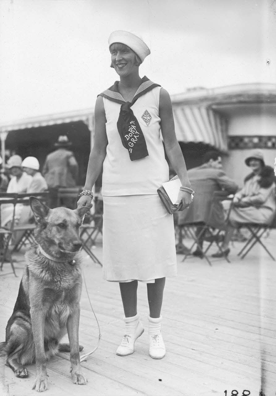 Frères Séeberger, Fères, Mlle Suzy Solidor, Deauville, août 1927, tirage argentique d'époque