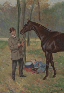 George Arsenius, Portrait de cheval (détail), 1892, huile sur toile